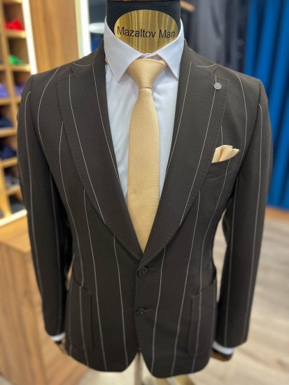 Костюм MAZALTOVMAN 2-ка премиум Коричневый полоску