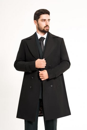 Пальто MAZALTOVMAN Двубортное премиум Черное