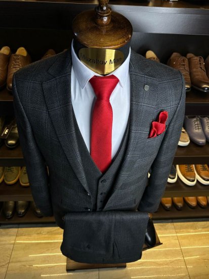 Костюм MAZALTOVMAN 3-ка Серый в клетку