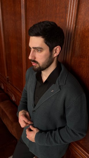 Кардиган АМТ Графитовый фактурный